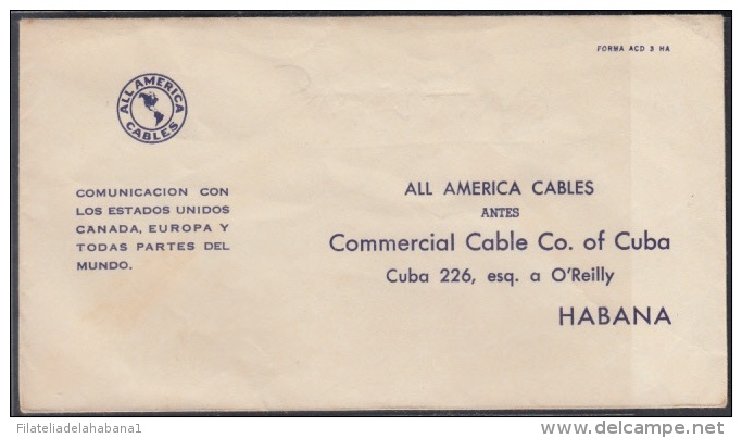 TELEG-27 CUBA. ALL AMERICA CABLE. TELEGRAPH. TELEGRAMA. TELEGRAM. 1946. TIPO XVIII. - Telegraph