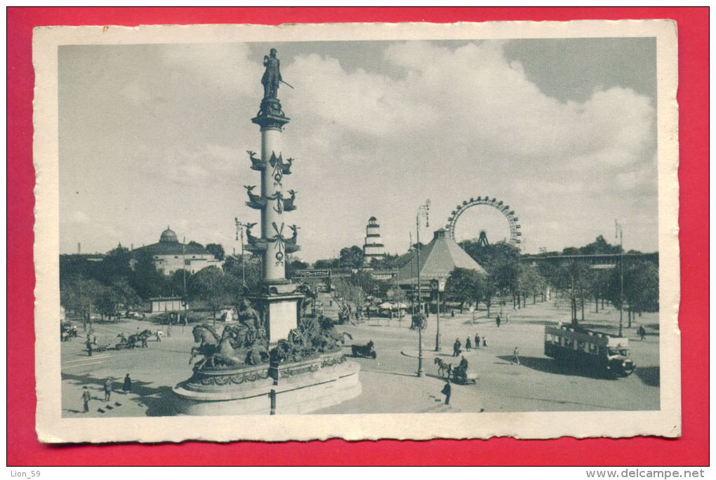 159398 / Wien Vienna - PRATERSTERN , MONUMENT HORSE WAGON , BUS  - Austria Osterreich Autriche - Prater