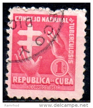 1953 Obligatory Tax. Anti-T.B - 1c Hands & Cross  FU - Beneficenza