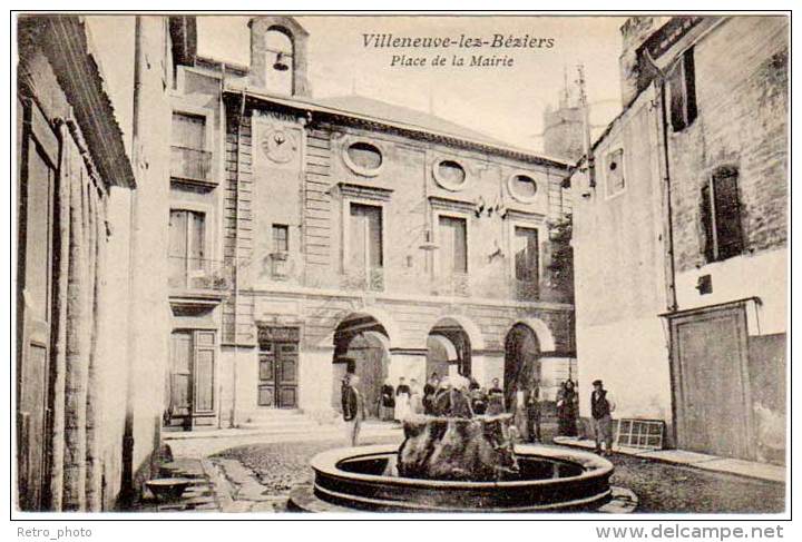 Villeneuve Les Béziers - Place De La Mairie - Autres & Non Classés