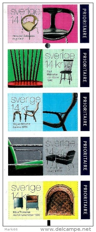 Sweden - 2014 - Sit Comfortably - Mint Self-adhesive Stamp Booklet - Ungebraucht