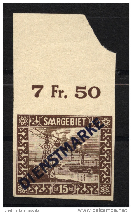 Saar,4,I Ungezähnt,xx,gep. - Unused Stamps