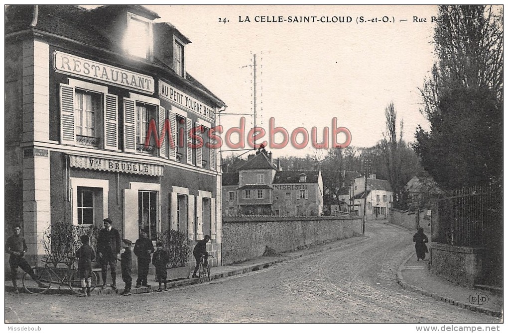 78 - LA CELLE SAINT CLOUD - Restaurant Au Petit Tourne Broche - écrite 1916   - 2 Scans - La Celle Saint Cloud