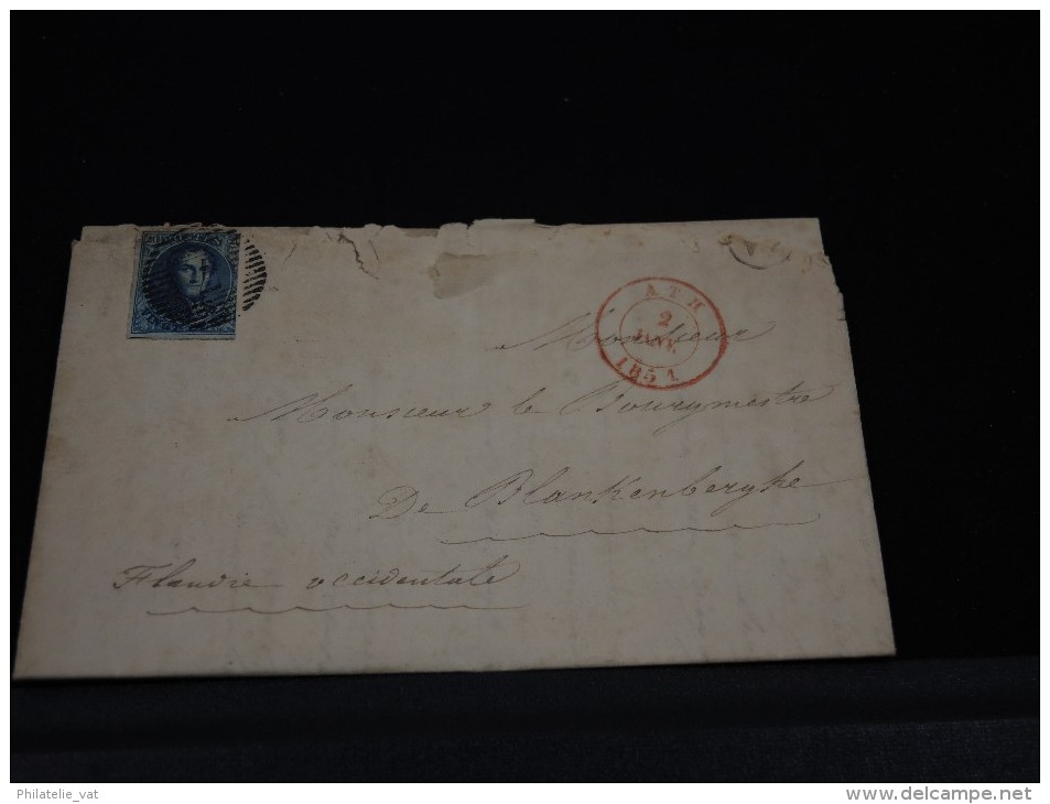 BELGIQUE - Lettre Avec N° Yvert 11 - De 1851 -  Lettre Avec Texte - A étudier - Lot N° 1736 - 1858-1862 Medaillen (9/12)