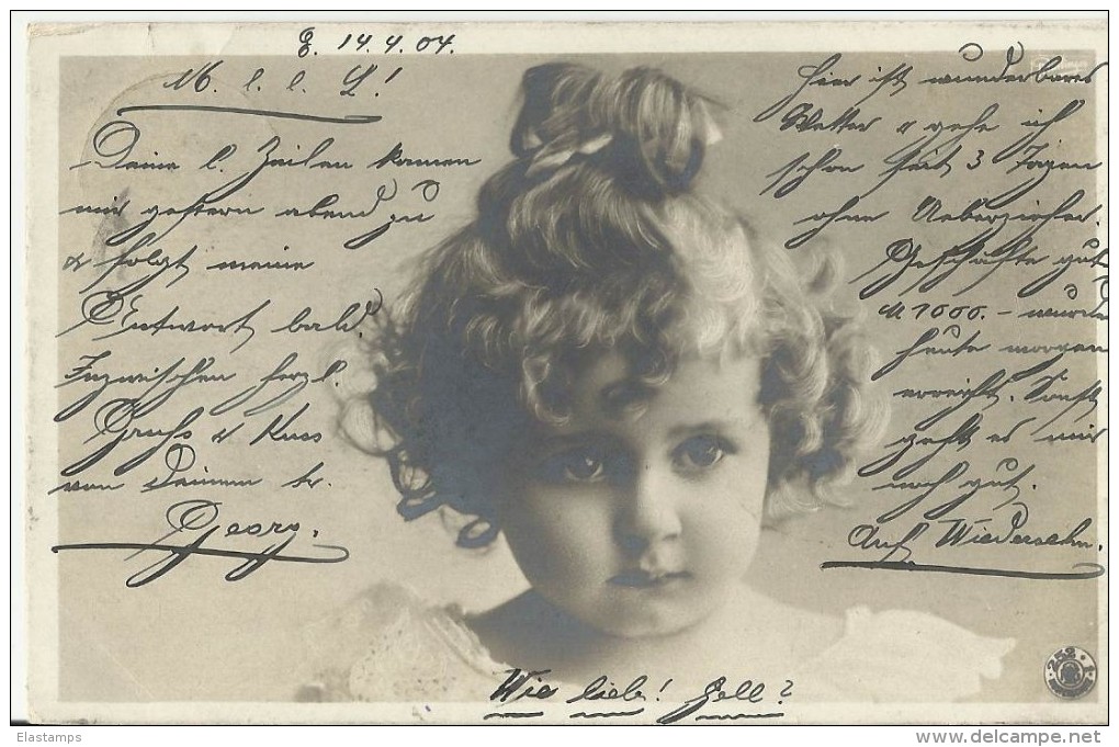 =AK DE 1904 Kinder  Coresp. Georg- Elisabet - Portraits