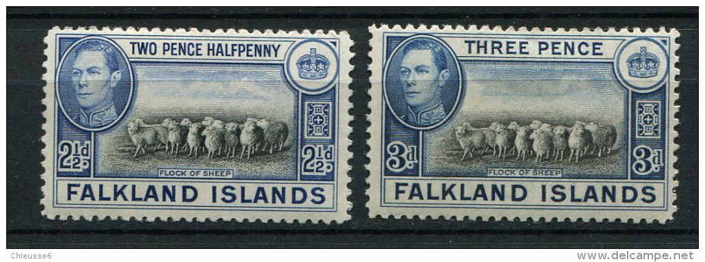 (cl 21 - P44) Falkland * N° 81 - 81A - George V - Moutons - - Falkland