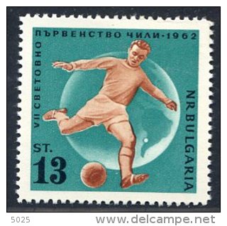 BULGARIE 1962 - ** - YT 1138 - Coupe Monde Chili - Football Soccer 3-12 - 1962 – Chile