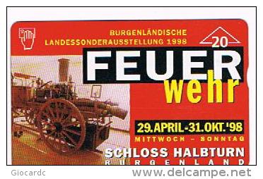 AUSTRIA - TELEKOM AUSTRIA (L&G) -  1998  FEUER WEHR : SCHLOSS HALBTURN (TIRAGE 1010)    USED ° -  RIF. 8851 - Firemen