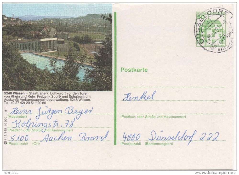 Nr. 3494, Ganzsache Deutsche Bundespost,  Wissen - Cartoline Illustrate - Usati