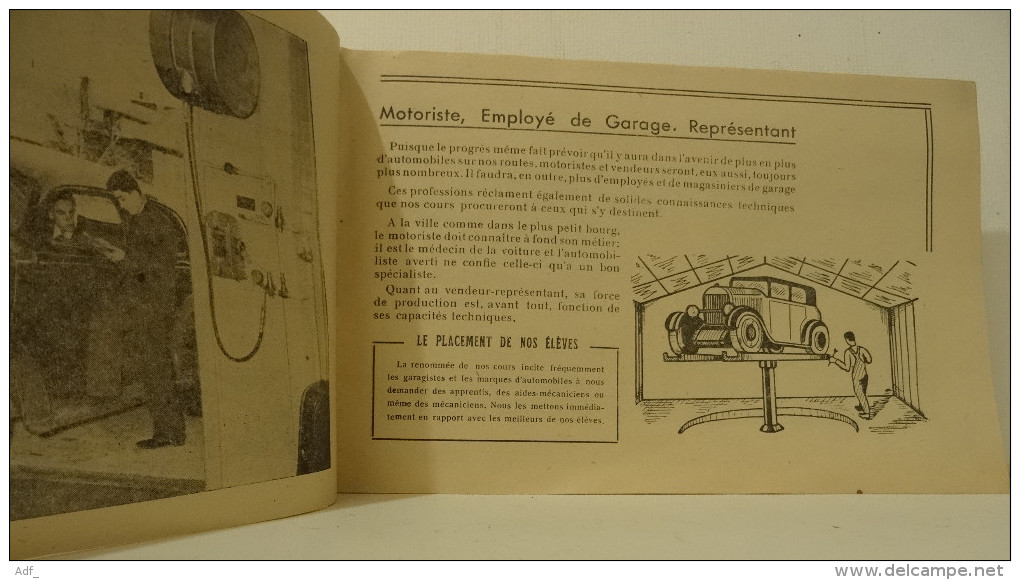 CARNET PUB POUR RECEVOIR DES COURS TECHNIQUES AUTOMOBILE S AUTO VOITURE GARAGE REPARATION S SAINT QUENTIN 02 AISNE - Collections