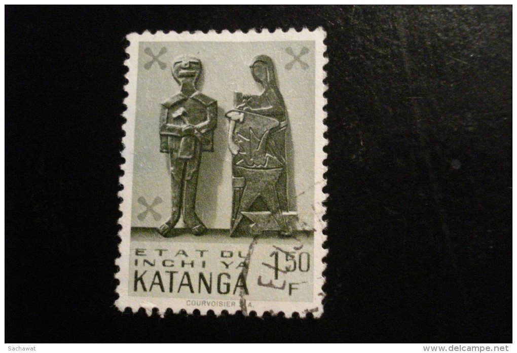 Katanga - Année 1961 - Arts Katangais 1,50 F - COB 55 - Oblitéré - Used - Katanga