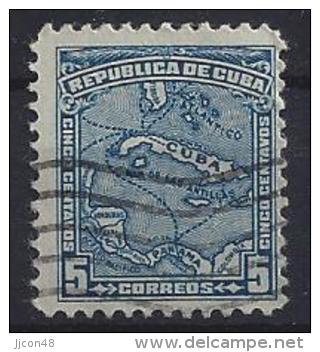 Cuba  1914  Map Of West Indies  5c  (o) - Oblitérés