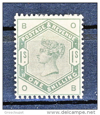 LUX - UK 1884 Victoria N. 85 - 1 Scellino Verde Lettere BO MVLH Freschissimo, Colori Vivi, Ben Centrato £ 1600 = € 1750 - Neufs