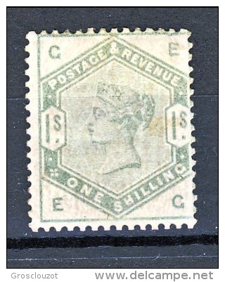 LUX - UK 1884 Victoria N. 85 - 1 Scellino Verde Lettere GE, MLH.  Cat. £ 1600 = € 1750 - Nuevos