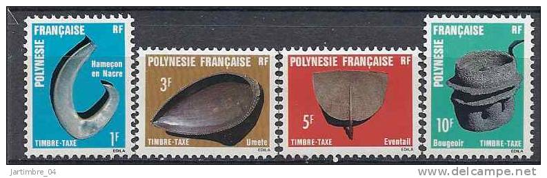 1984 POLYNESIE Taxe 4-7**  Artisanat - Timbres-taxe