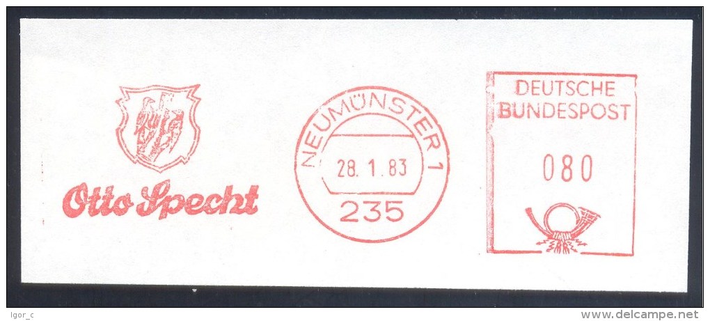 Sweden Sverige1981 Cover: Fauna Animals Birds: Otto Specht Meter Cancellation Freistempel - Autres & Non Classés