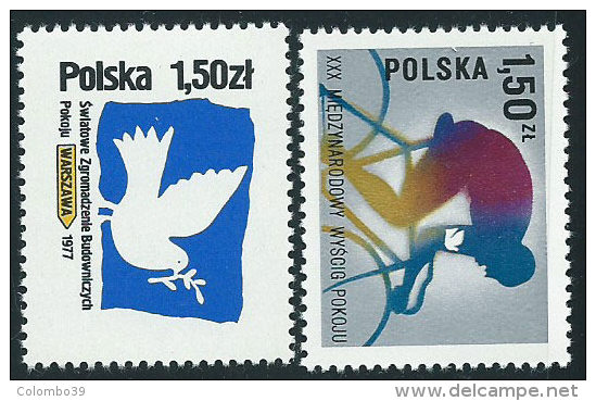 Polonia 1977 Nuovo** - Mi.2502/3  Yv.2332/3 - Nuovi