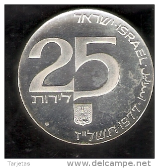 MONEDA DE PLATA DE ISRAEL DE 25 LIROT   (COIN) SILVER-ARGENT - Israel