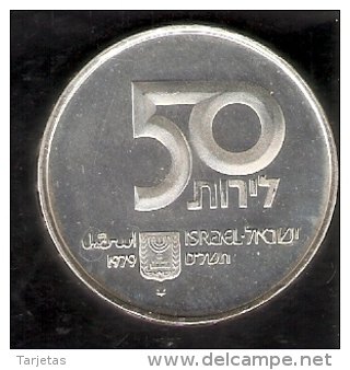 MONEDA DE PLATA DE ISRAEL DE 50 LIROT DEL AÑO 1979 (COIN) SILVER-ARGENT - Israel