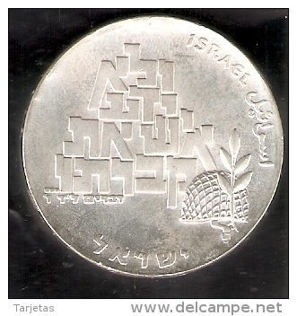 MONEDA DE PLATA DE ISRAEL DE 10 LIROT DEL AÑO 1969 (COIN) SILVER-ARGENT - Israel