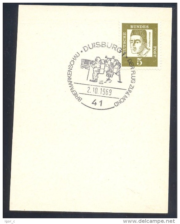 Germany Deutschland 1969 Card: Space Weltraum; Der Flug Zum Mond; Lunar Modul; Moon Walk - Europa