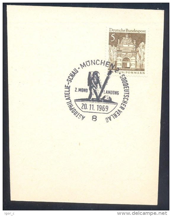 Germany Deutschland 1969 Card: Space Weltraum; Second Moon Lasnding; 2. Mond Landung - Europa