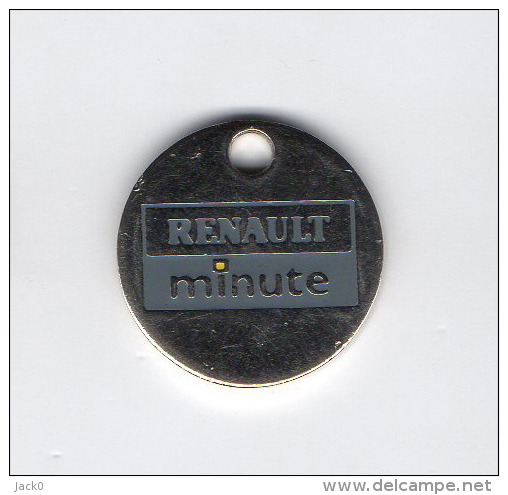 Jeton  De   Caddie  Automobile  Renault  Minute  Verso  RENAULT  MINUTE   MURET - Einkaufswagen-Chips (EKW)