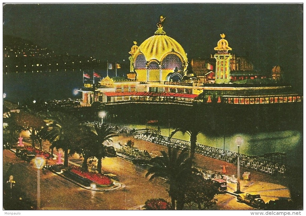 06. CPM. Alpes Maritimes, Nice. La Promenade Des Anglais, La Nuit, Le Casino De La Jetée - Niza La Noche