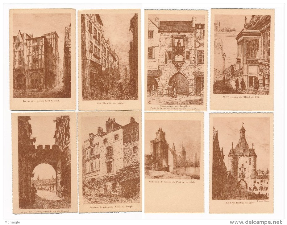 LOT 19 Eaux Fortes E. Courneau Reproduites En  Héliogravures  Sadac Pijollet éditeur La Rochelle - La Rochelle