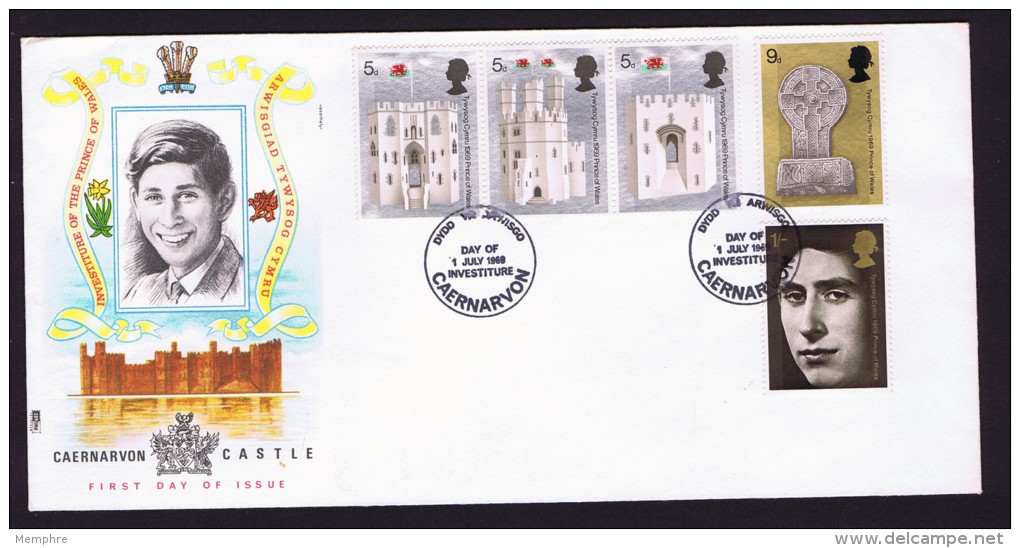 1969  Investiture Of The Prince Of Wales - Caernarvon Castle  On PhilArt  FDC - 1952-1971 Pre-Decimal Issues
