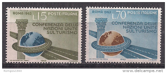 ITALIA 1963  CONFERENZA NAZIONI UNITE SUL TURISMO  SASS. 965-966 MNH XF - 1961-70:  Nuevos