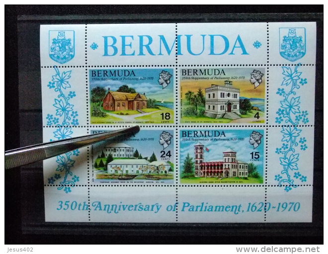 BERMUDA - BERMUDES - 1970 - 350 ANNIVERSAIRE DU PARLAMENT - Yvert N&ordm; BLOC 1 ** MNH - Bermuda