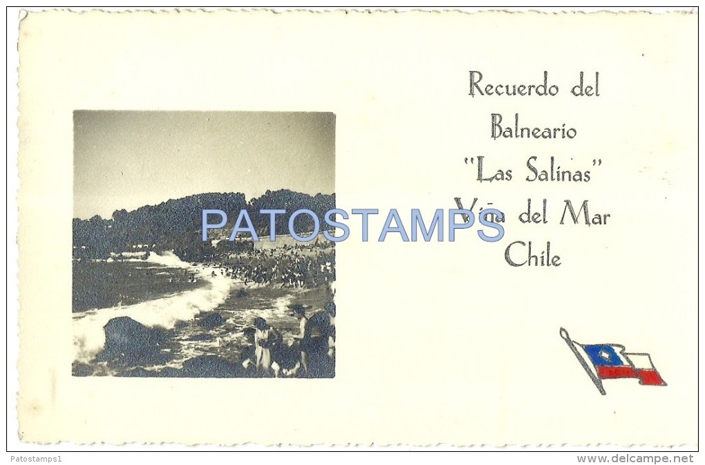 674 CHILE VIÑA DEL MAR VALPARAISO BALNEARIO LAS SALINAS YEAR 1942 POSTAL POSTCARD - Chile