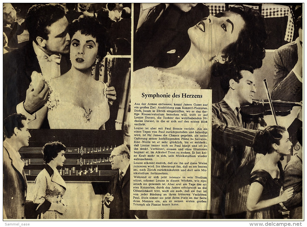 Das Neue Film-Programm Von Ca. 1954  -  "Symphonie Des Herzens"  -  Mit Elizabeth Taylor , Vittorio Gassmann - Revistas