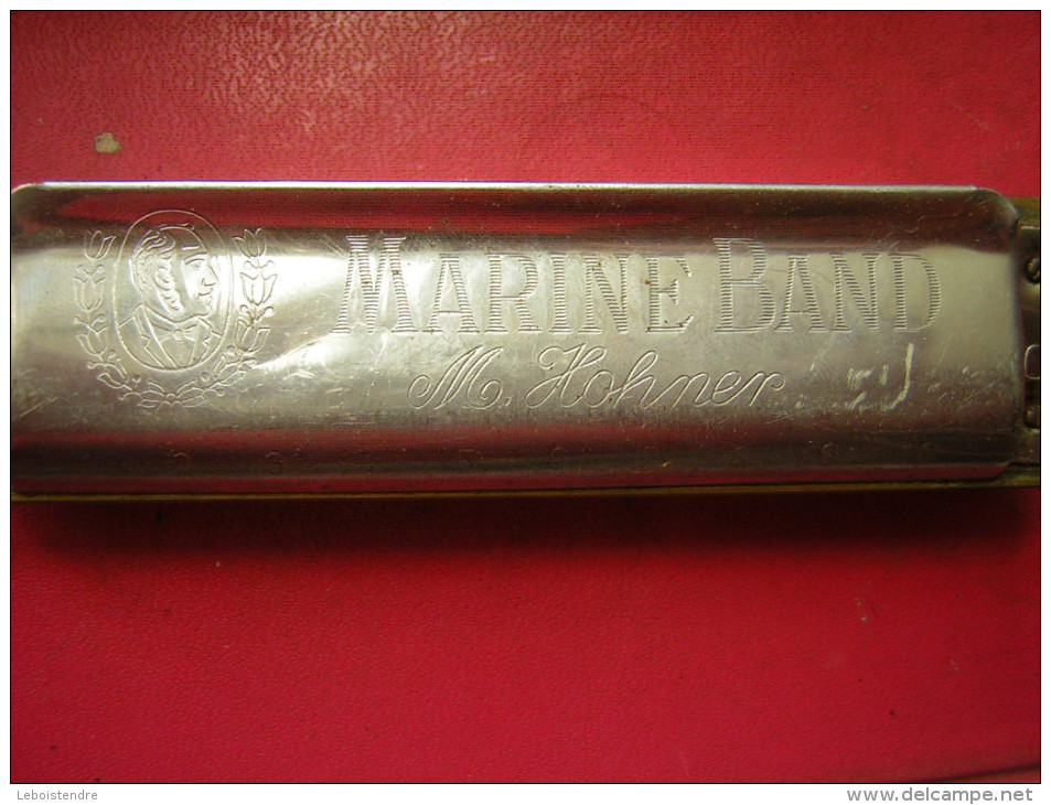 HARMONICA   AVEC SA BOITE  MARINE BAND  MADE BY M HOHNER N° 1896 - Instruments De Musique