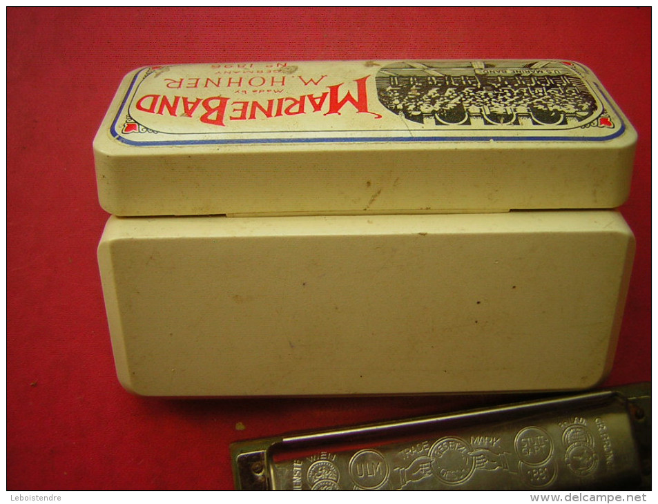 HARMONICA   AVEC SA BOITE  MARINE BAND  MADE BY M HOHNER N° 1896 - Instruments De Musique