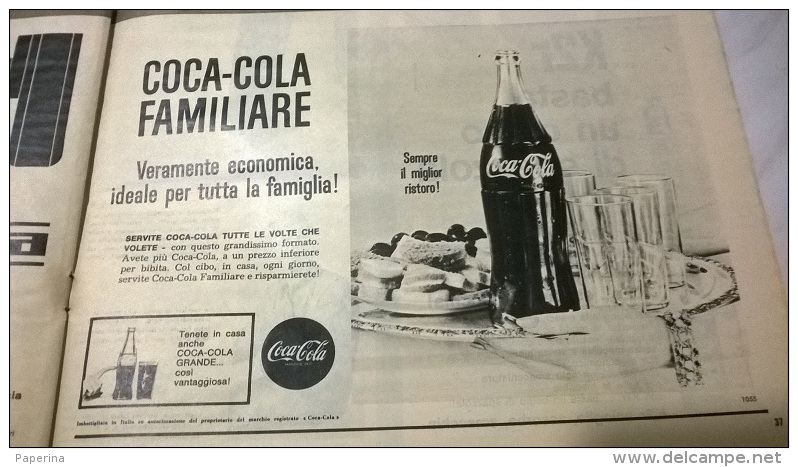 DOMENICA DEL CORRIERE N.19 12/5/63 TORRE DI PISA/PUB. COCA COLA,LAMBRETTA/M.BONGIORNO/VIENNA FOLGORE CONTRO CALCIATORI - Altri & Non Classificati