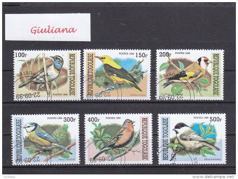 Rep. Togo 1999 - 2955/60 Used (Michel)  Uccelli - Coucous, Touracos