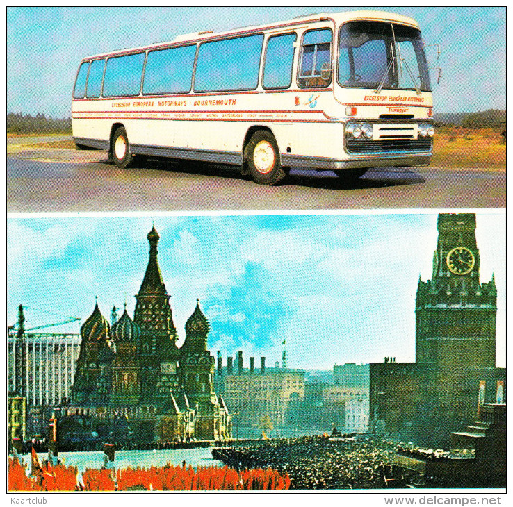 Bournemouth: FORD TURBOJET Travelling To Red Square, Moscow & Eilean Donan Castle, Ross-shire - Excelsior Motorways - Autobús & Autocar