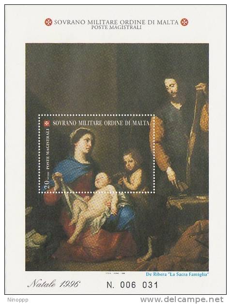 SMOM-1996 BF 49 Christmas Souvenir Sheet MNH - Malte (Ordre De)