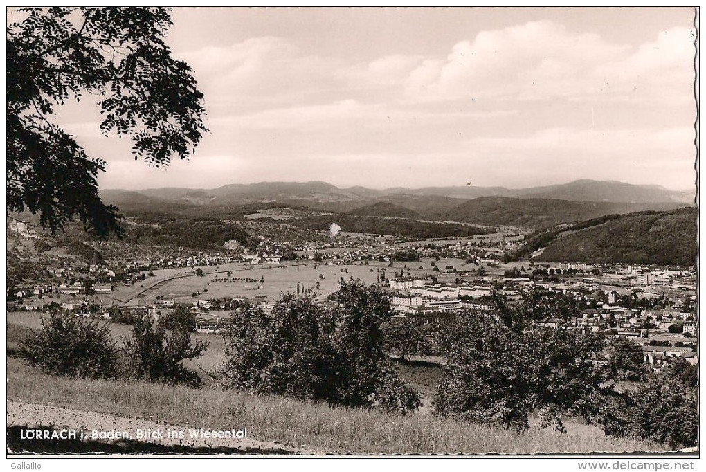 ALLEMAGNE  LORRACH I. BADEN BLICK INS WIESENTAL - Loerrach