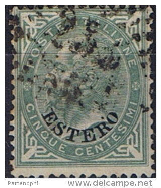 Regno D´italia 1874 Levante N. 3 5 Cent. Numerale A Punti Con Il Numero 235 Che Corrisponde Uff. Alessandria - Algemene Uitgaven