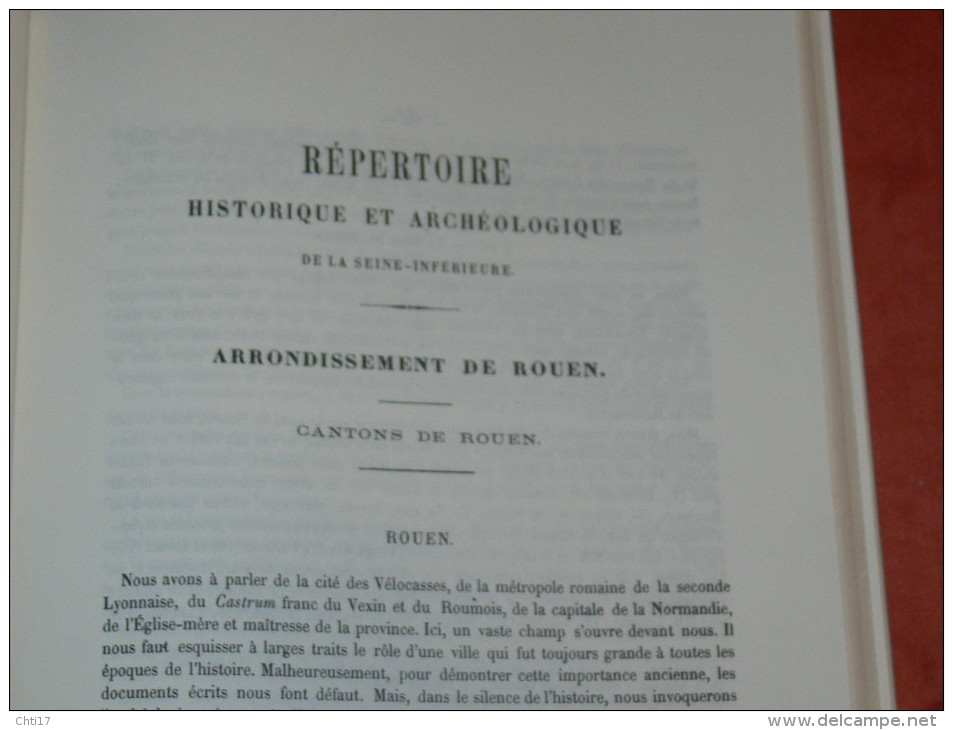 ROUEN LE HAVRE SAINT VALERY EN CAUX FECAMP DIEPPE  HISTORIQUE ET ARCHEOLOGIQUE DE SEINE INFERIEURE 610 PAGES PAR COCHET