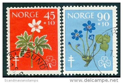 NOORWEGEN 1960 Bloemen I Serie GB-USED - Usados