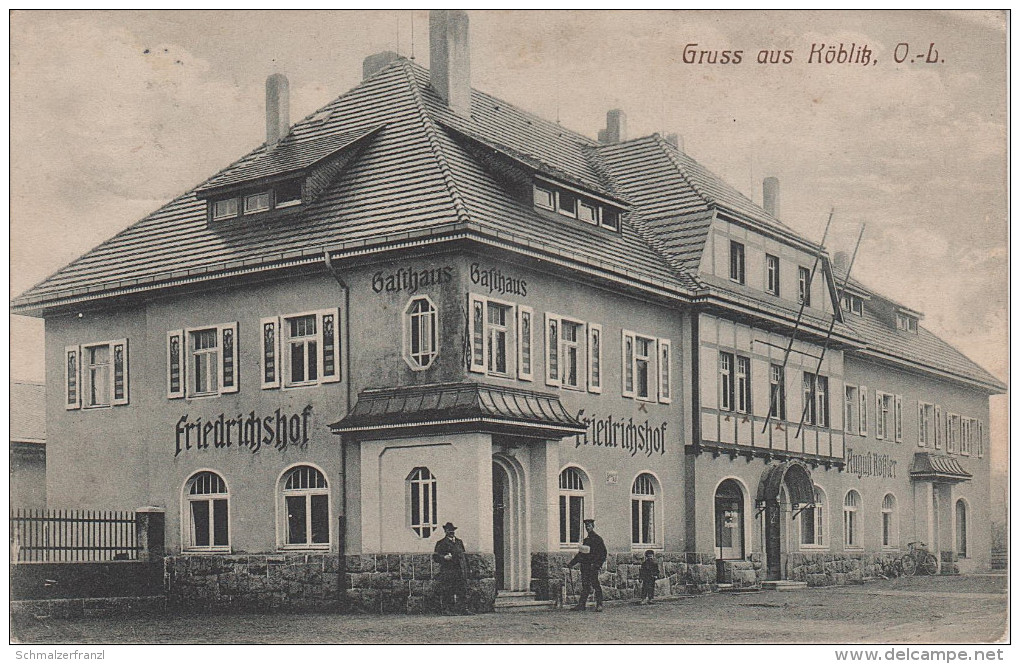 AK Gruss Köblitz Gasthaus Friedrichshof Bei Cunewalde Weigsdorf Kirschau Crostau Rodewitz Grosspostwitz Oppach Löbau - Crostau