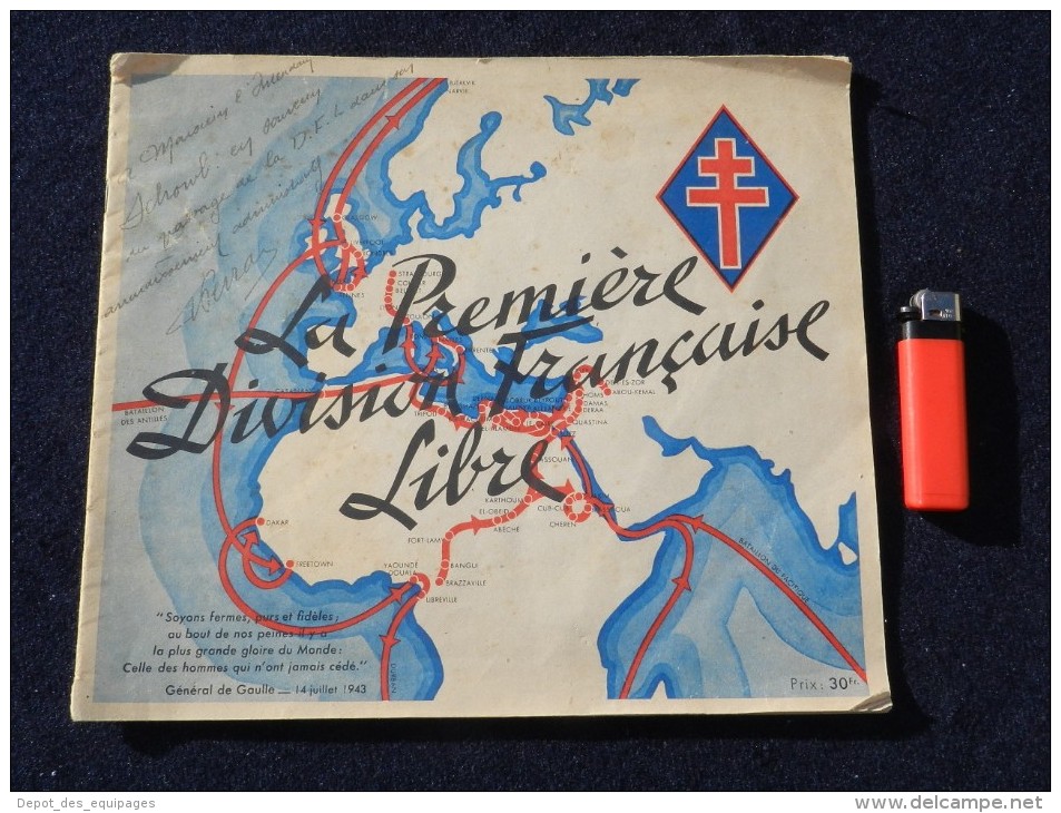 RARE LIVRET : LA 1° DIVISION FRANCAISE LIBRE   édition 1945 - 1939-45