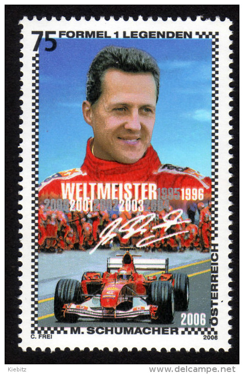 ÖSTERREICH 2006 ** FEHLDRUCK - Michael SCHUMACHER - Weltmeister 1994 Fehlt - MNH - Oddities On Stamps