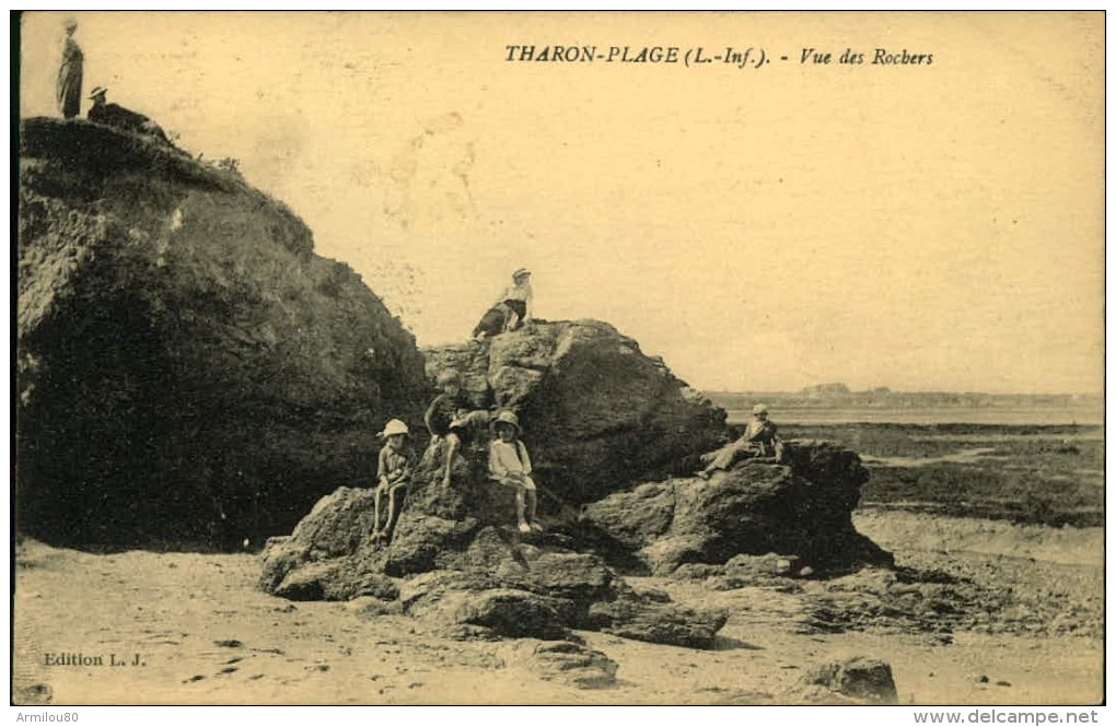 N°173 DDD 95  THARON PLAGE VUE DES ROCHERS - Tharon-Plage