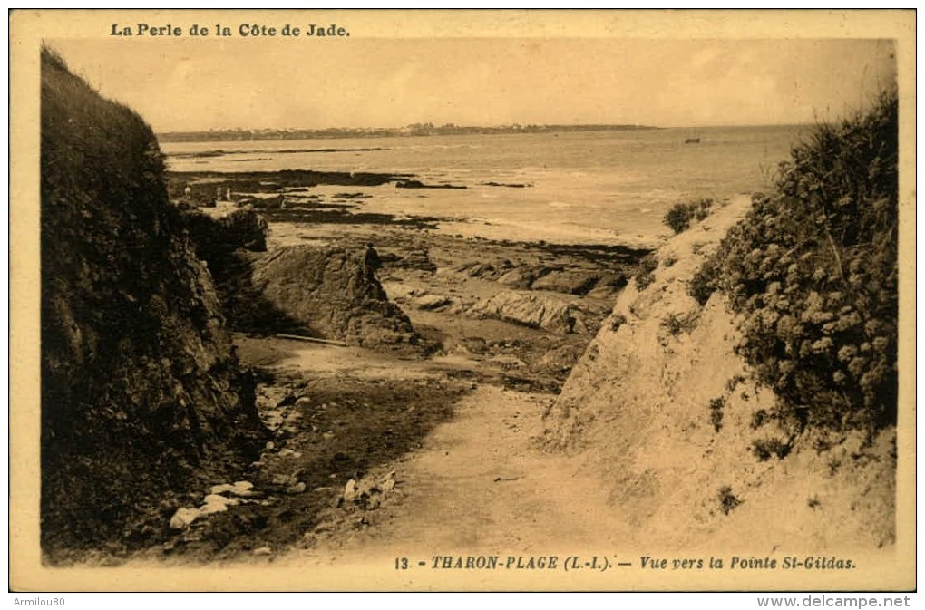 N°174 DDD 95  THARON PLAGE VUE VERS LA POINTE SAINT GILDAS - Tharon-Plage