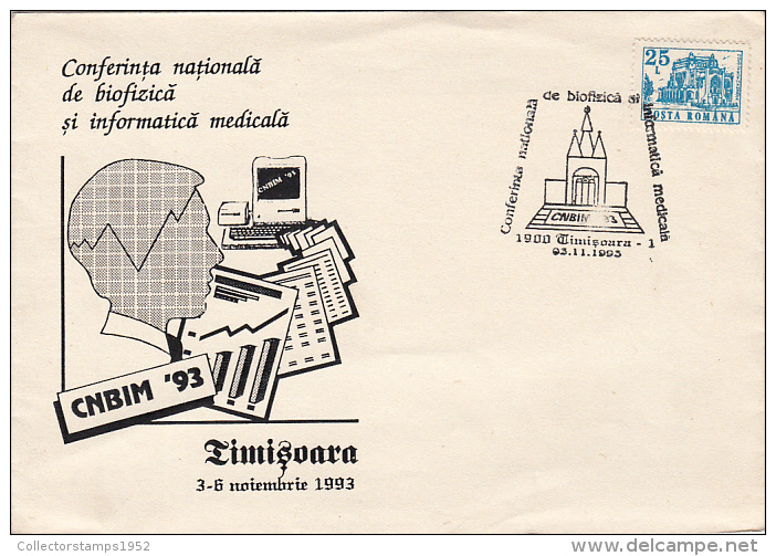 R51644- BIOPHYSICS AND MEDICAL INFORMATICS NATIONAL CONFERENCE, SPECIAL COVER, 1993, ROMANIA - Informatique